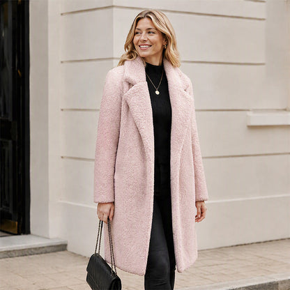 ❄️Thick Warmth, Cozy Coverage🧥 Women's Mid-Long Lambswool Coat – Thick Insulation & Comfortable Wear ✨