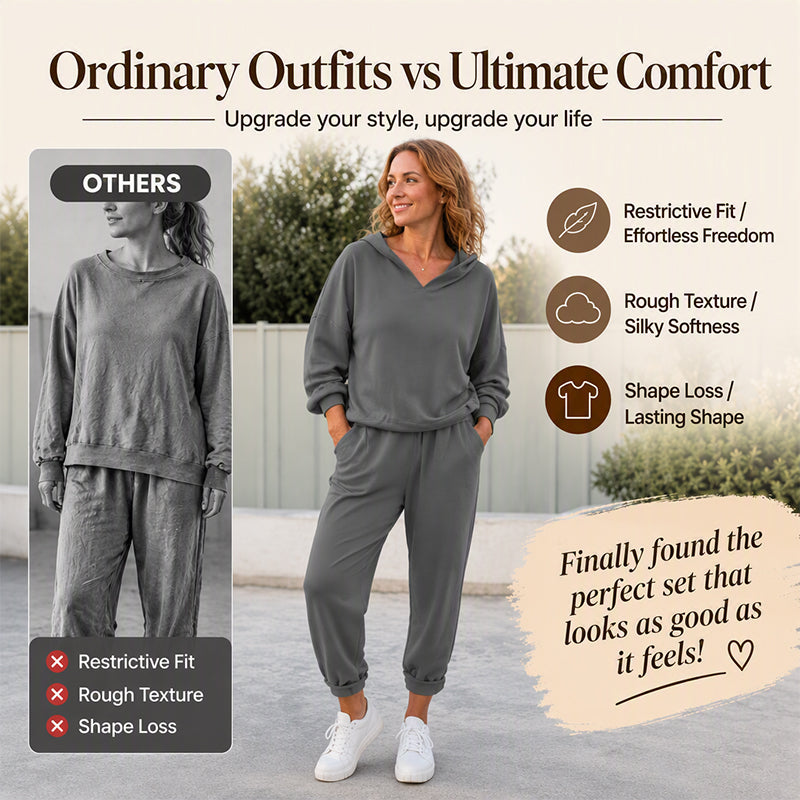 🏠Hooded Sweatshirt & Lounge Pants, Home Comfort🛋️ Women's Hooded Sweatshirt & Lounge Pants Set – Soft Fabric & Relaxed Fit | Perfect for Lounging & Weekend Relaxation, Cozy & Easy ✨