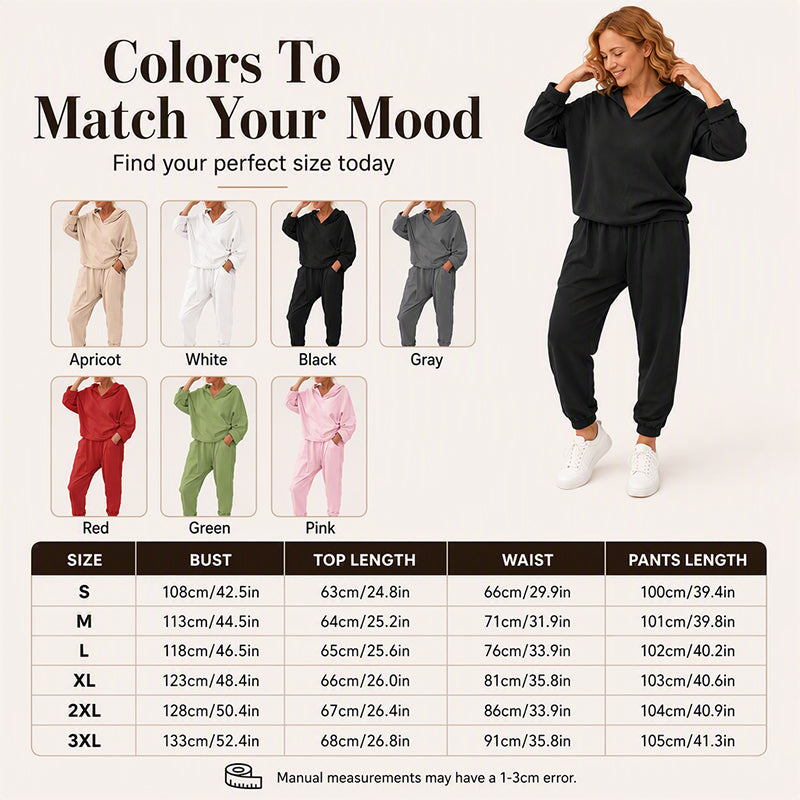 🏠Hooded Sweatshirt & Lounge Pants, Home Comfort🛋️ Women's Hooded Sweatshirt & Lounge Pants Set – Soft Fabric & Relaxed Fit | Perfect for Lounging & Weekend Relaxation, Cozy & Easy ✨