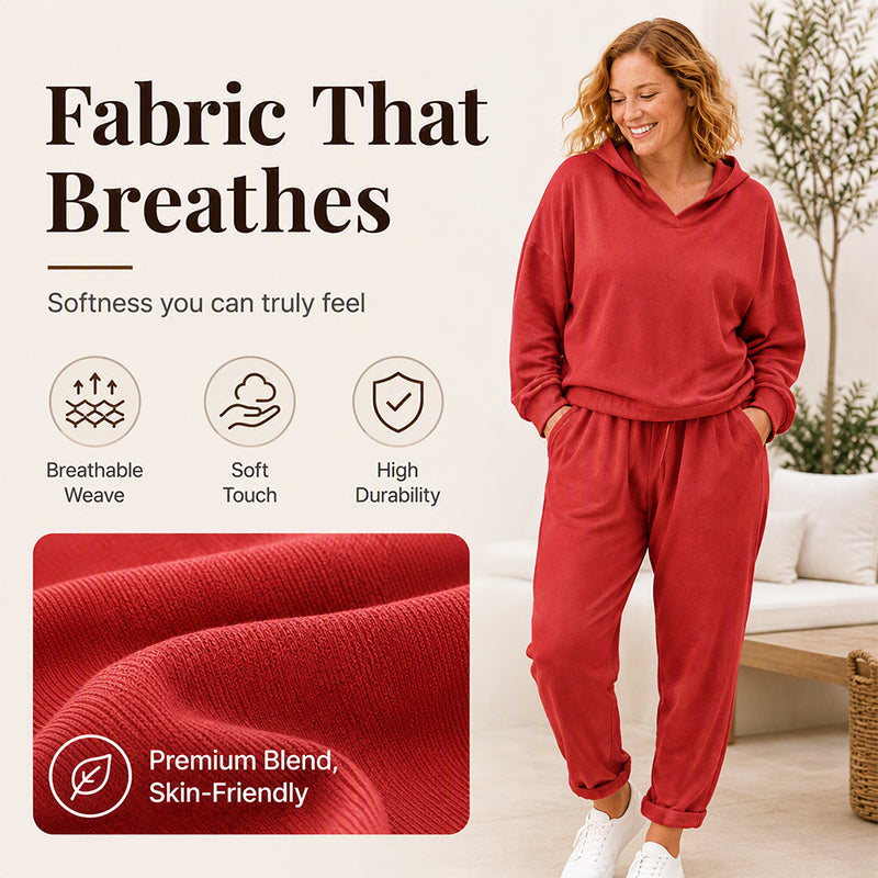 🏠Hooded Sweatshirt & Lounge Pants, Home Comfort🛋️ Women's Hooded Sweatshirt & Lounge Pants Set – Soft Fabric & Relaxed Fit | Perfect for Lounging & Weekend Relaxation, Cozy & Easy ✨