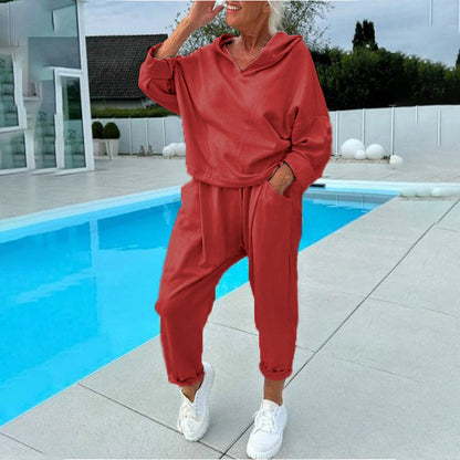 🏠Hooded Sweatshirt & Lounge Pants, Home Comfort🛋️ Women's Hooded Sweatshirt & Lounge Pants Set – Soft Fabric & Relaxed Fit | Perfect for Lounging & Weekend Relaxation, Cozy & Easy ✨