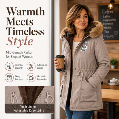🧥 Women's Parka Jacket – Hooded Design & Warm Lining | Wind & Cold Protection, Easy Outings ✨