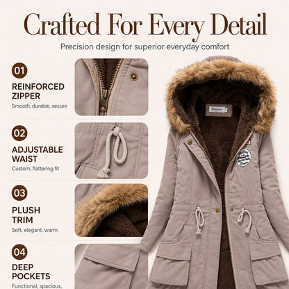 🧥 Women's Parka Jacket – Hooded Design & Warm Lining | Wind & Cold Protection, Easy Outings ✨
