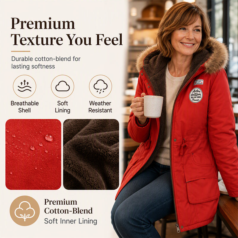 🧥 Women's Parka Jacket – Hooded Design & Warm Lining | Wind & Cold Protection, Easy Outings ✨