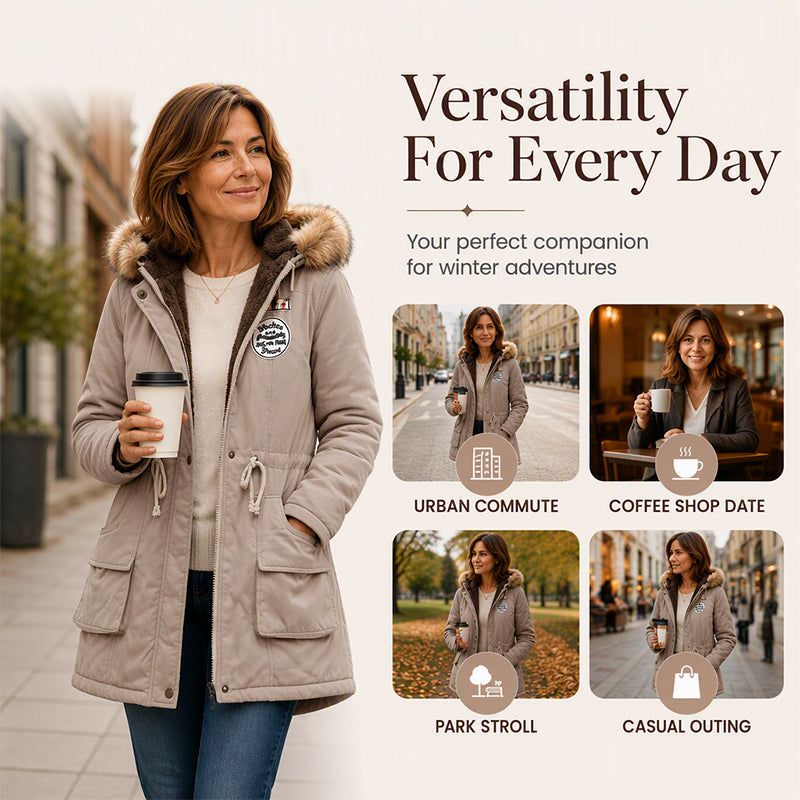 🧥 Women's Parka Jacket – Hooded Design & Warm Lining | Wind & Cold Protection, Easy Outings ✨