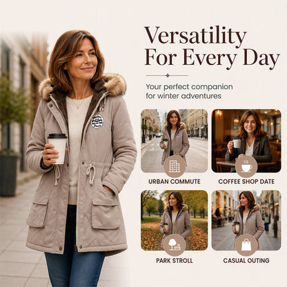 🧥 Women's Parka Jacket – Hooded Design & Warm Lining | Wind & Cold Protection, Easy Outings ✨