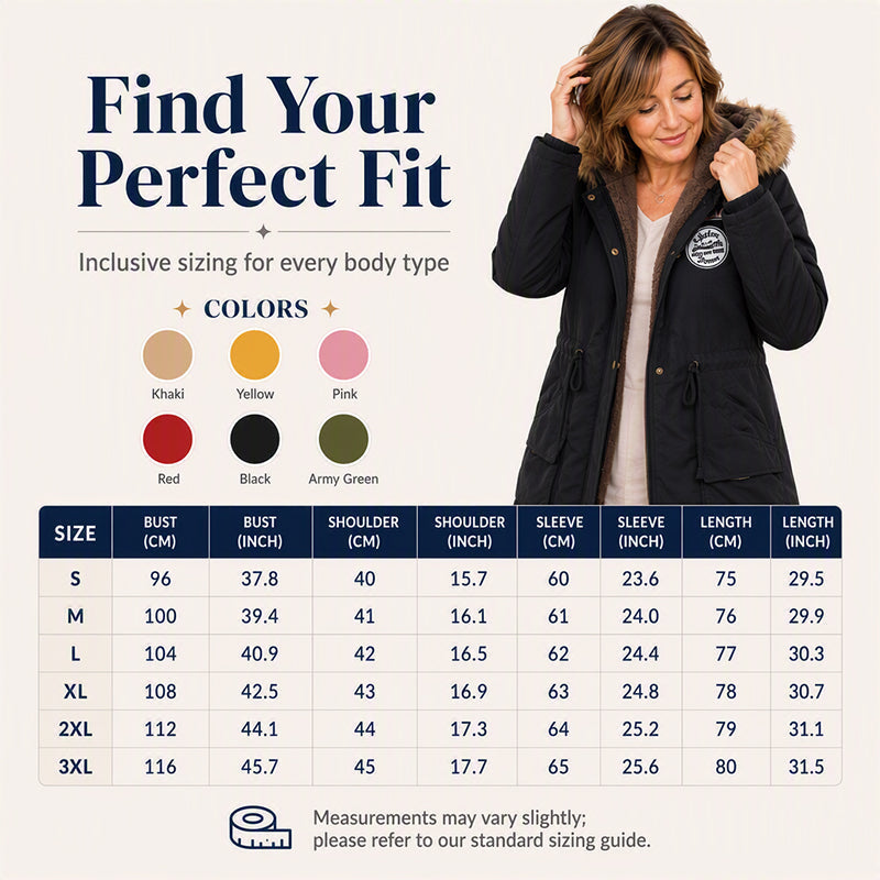 🧥 Women's Parka Jacket – Hooded Design & Warm Lining | Wind & Cold Protection, Easy Outings ✨