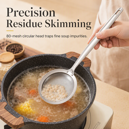 Stainless Steel Fine Mesh Skimmer Spoon