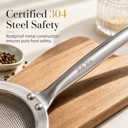 Stainless Steel Fine Mesh Skimmer Spoon
