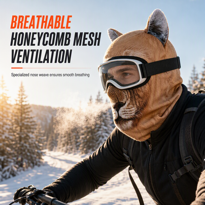 🌬️Windproof & Breathable, Elastic Fit🧑‍🤝‍🧑 Unisex Animal Balaclava – Flatlock Stitching & Standard Size | Perfect for Skiing, Cycling, Climbing & Running, All-Day Comfort & Protection ✨