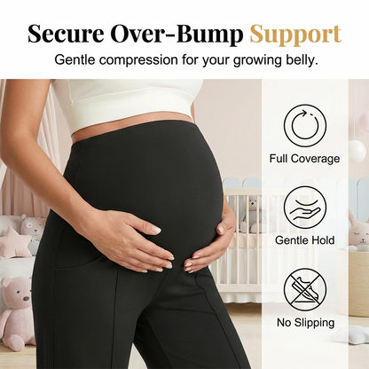 🤰High-Waist Bump Support, Maternity Comfort – Pregnancy Lounge Pants, Secure & Cozy ✨