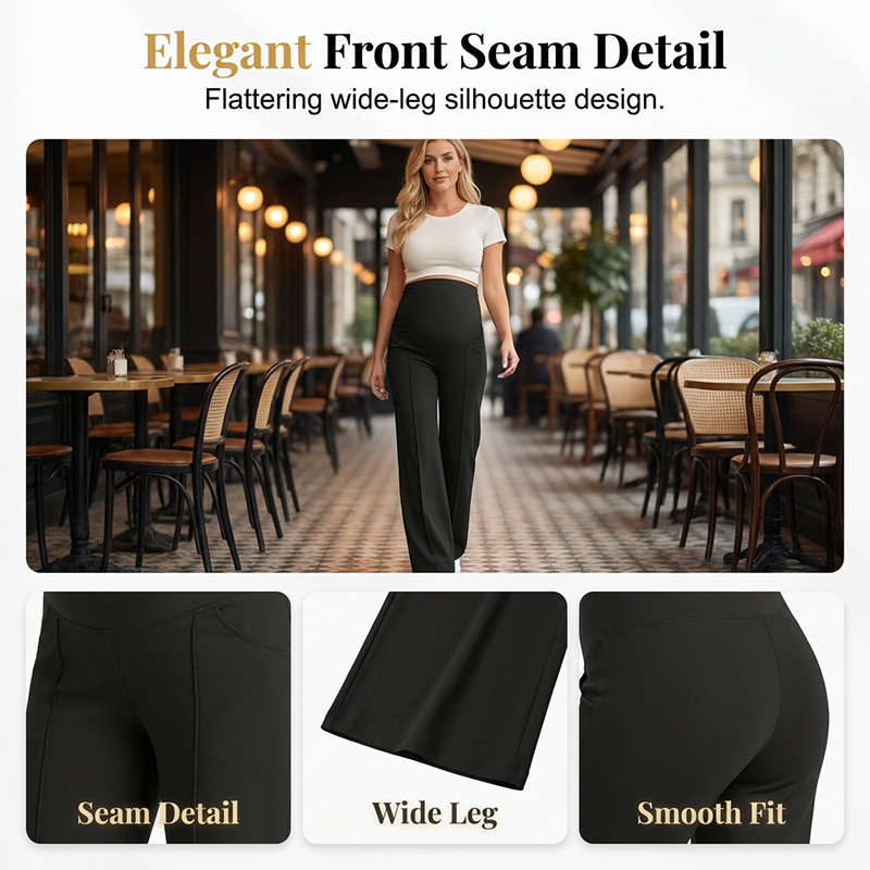 🤰High-Waist Bump Support, Maternity Comfort – Pregnancy Lounge Pants, Secure & Cozy ✨