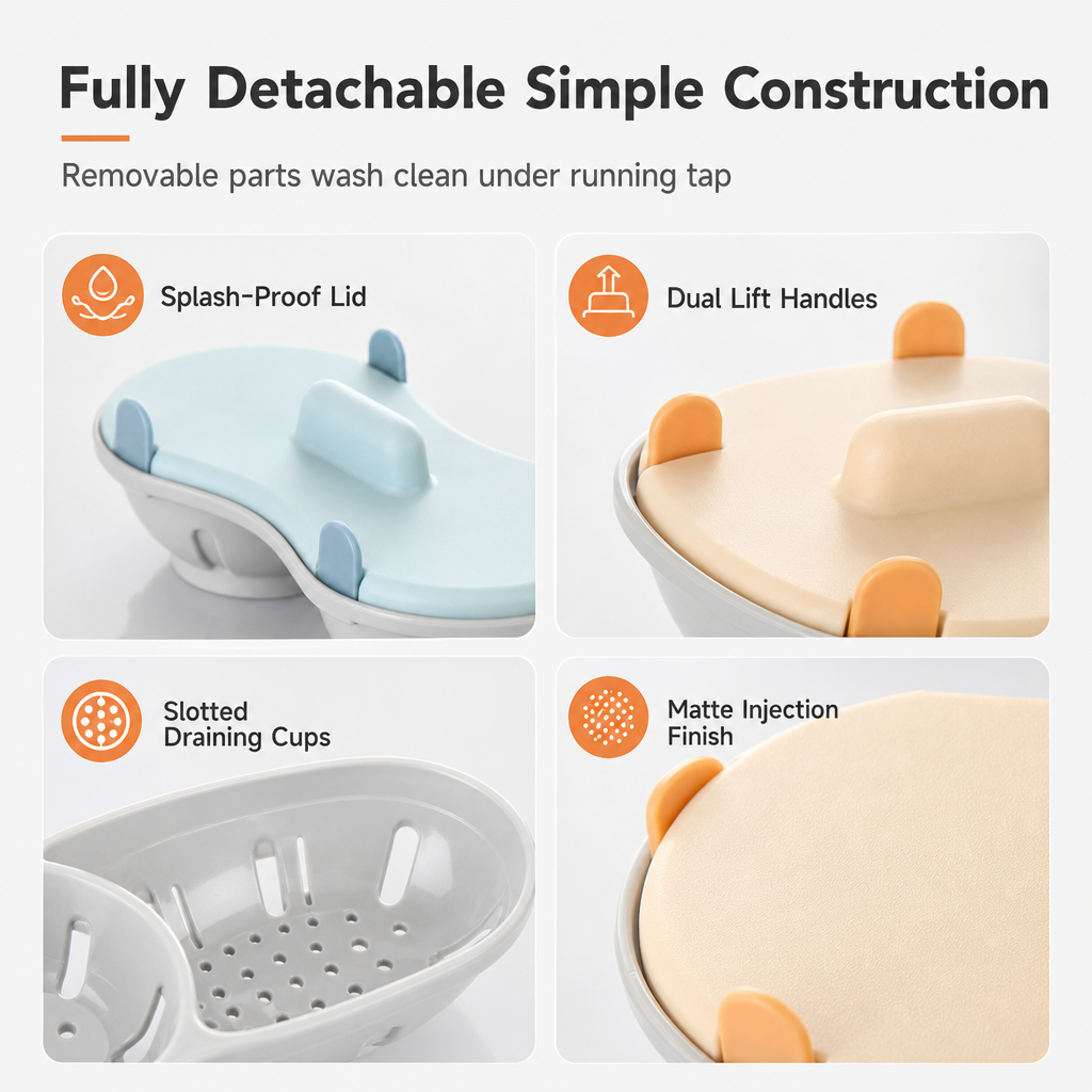 ⏳🔥LIMITED-TIME 50% OFF! ⏰Double Compartment Microwave Egg Steamer Box Kitchen Egg Cooking Mold