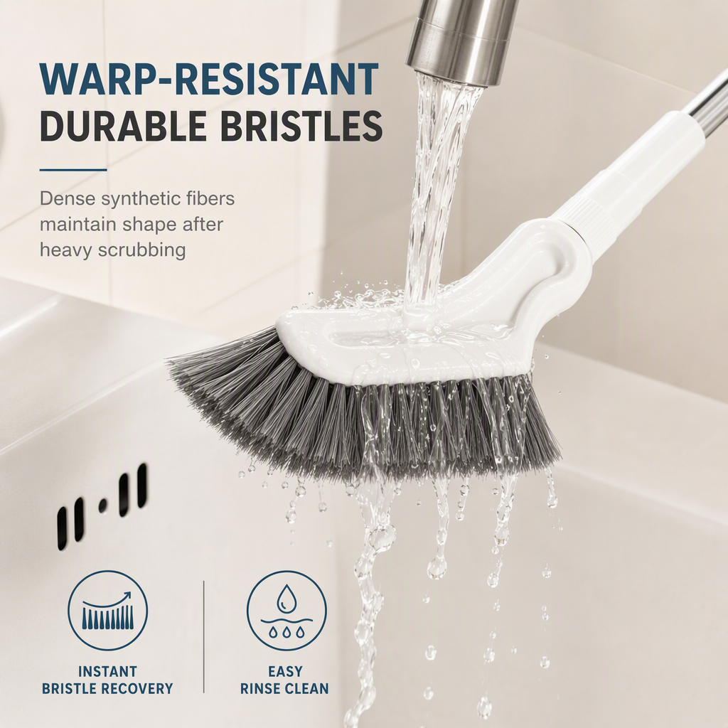 📏Adjustable Reach, High & Low🧽 Multifunctional Extendable Floor Scrub Brush – 2cm Slim Head | Perfect for Ceiling Vents & Low Floors, Cleans Everywhere ✨