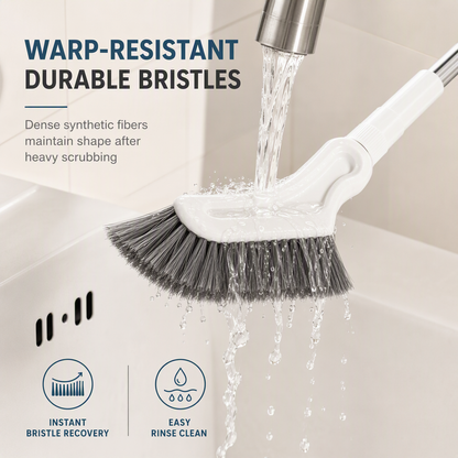 📏Adjustable Reach, High & Low🧽 Multifunctional Extendable Floor Scrub Brush – 2cm Slim Head | Perfect for Ceiling Vents & Low Floors, Cleans Everywhere ✨