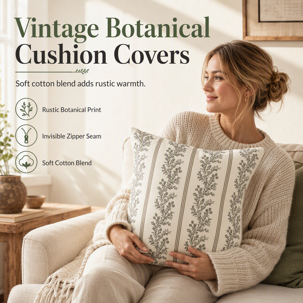 Printed Removable Throw Pillowcase