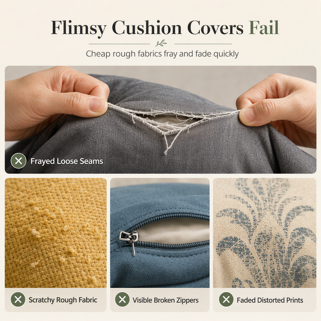 Printed Removable Throw Pillowcase