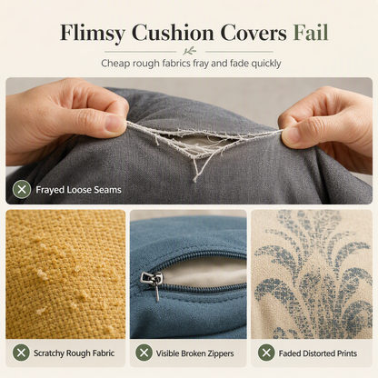 Printed Removable Throw Pillowcase