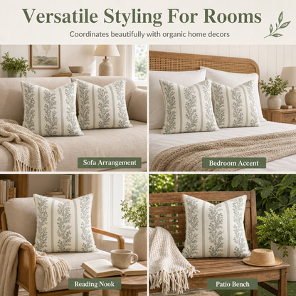 Printed Removable Throw Pillowcase