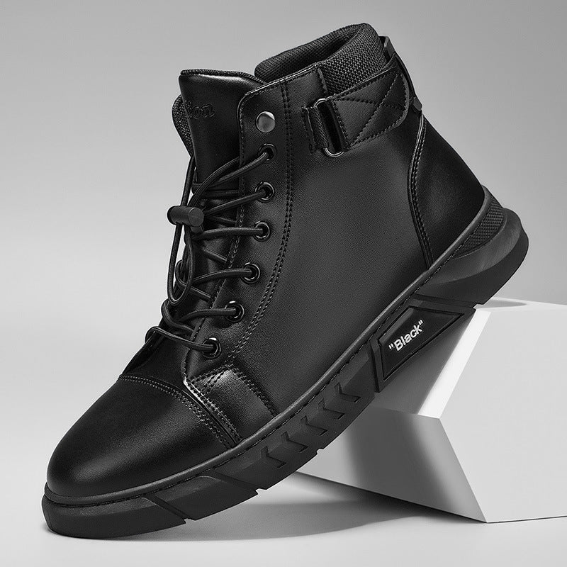 👞Genuine Leather, Rugged Combat Style🥾 Men's Genuine Leather Combat Boots – Durable & Tough ✨