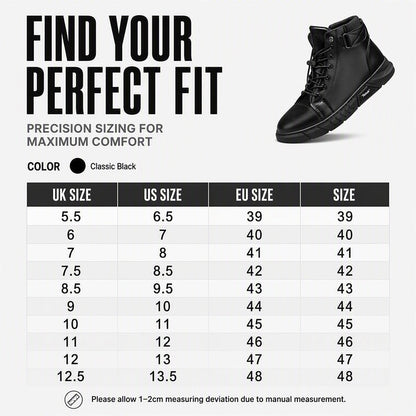 👞Genuine Leather, Rugged Combat Style🥾 Men's Genuine Leather Combat Boots – Durable & Tough ✨