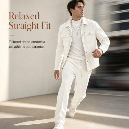⏰ 50% discount on season change - quality at half price!✨Men's Casual Waffle Knit Jacket and Pants Set