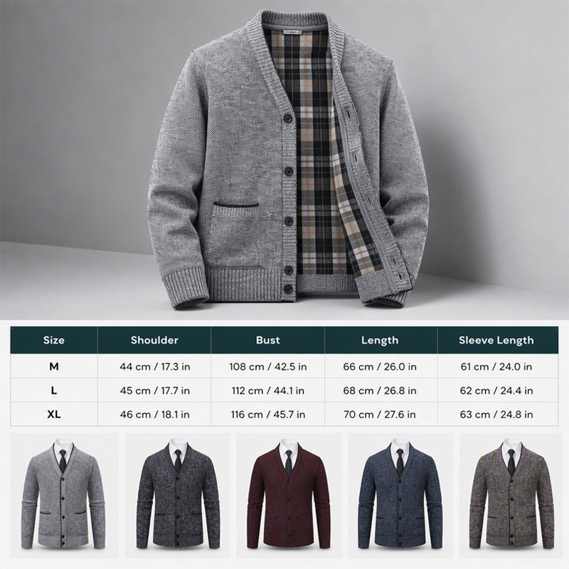 🧥Layer in Style, Fashionable Depth🧶 Men's Knit Cardigan – Classic Buttons & Multiple Colors | Perfect for Layering, Travel & Gatherings, Elevates Any Outfit ✨