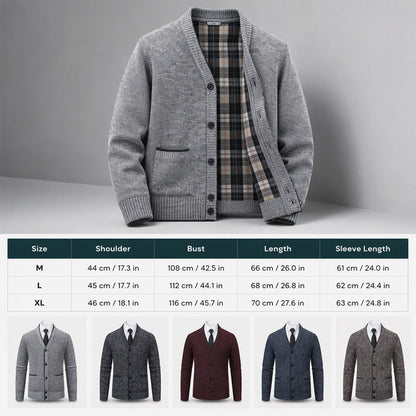 🧥Layer in Style, Fashionable Depth🧶 Men's Knit Cardigan – Classic Buttons & Multiple Colors | Perfect for Layering, Travel & Gatherings, Elevates Any Outfit ✨
