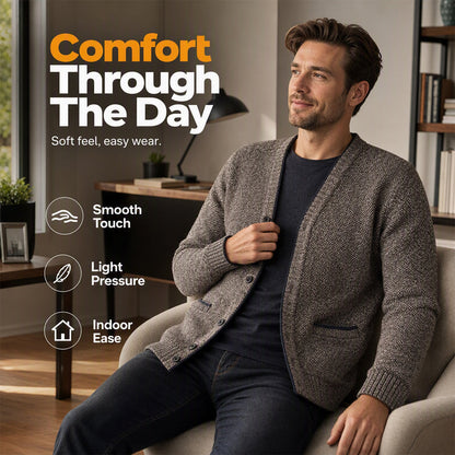 🧥Layer in Style, Fashionable Depth🧶 Men's Knit Cardigan – Classic Buttons & Multiple Colors | Perfect for Layering, Travel & Gatherings, Elevates Any Outfit ✨