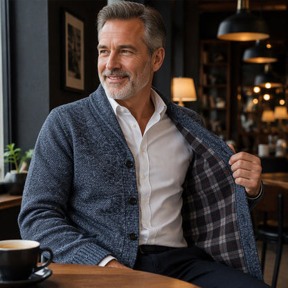 🧥Layer in Style, Fashionable Depth🧶 Men's Knit Cardigan – Classic Buttons & Multiple Colors | Perfect for Layering, Travel & Gatherings, Elevates Any Outfit ✨