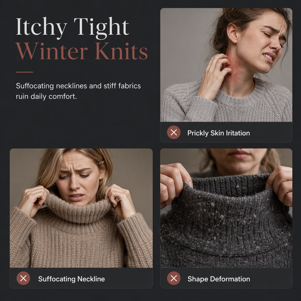 🌈Plus-Size & Multi-Color, Versatile Warmth – Women's Loose Knit Turtleneck Sweater, S-5XL Available ✨