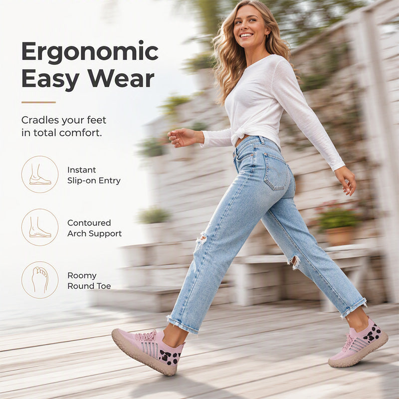 👟Slip-On Convenience, Cushioned Platform☁️ Women's Fly-Knit Platform Loafers – Wide Round Toe & Cushioned Platform | Perfect for All-Day Walking, Travel & Daily Wear, Easy On & Off ✨