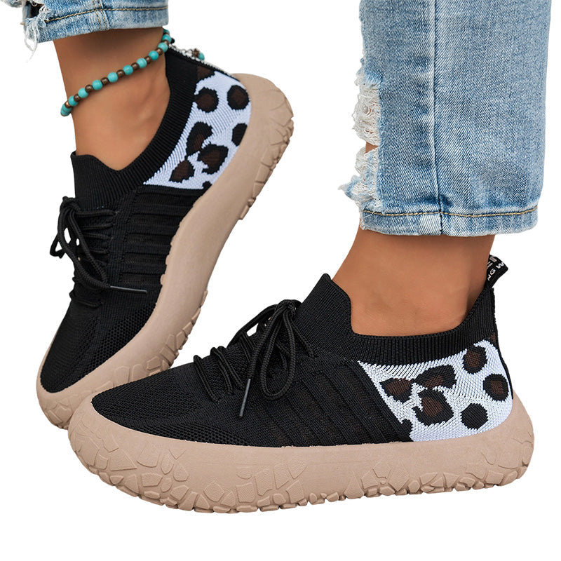 👟Slip-On Convenience, Cushioned Platform☁️ Women's Fly-Knit Platform Loafers – Wide Round Toe & Cushioned Platform | Perfect for All-Day Walking, Travel & Daily Wear, Easy On & Off ✨