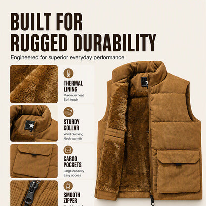 🕰️Retro Corduroy, Casual Style🧥 Men's Corduroy Padded Vest – Classic Texture | Perfect for Casual Wear & Weekend Outings, Easy to Style ✨