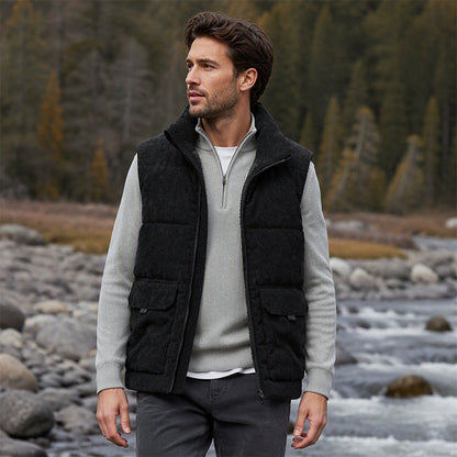 🕰️Retro Corduroy, Casual Style🧥 Men's Corduroy Padded Vest – Classic Texture | Perfect for Casual Wear & Weekend Outings, Easy to Style ✨