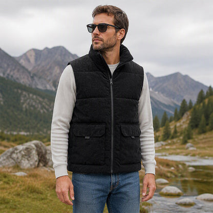 🕰️Retro Corduroy, Casual Style🧥 Men's Corduroy Padded Vest – Classic Texture | Perfect for Casual Wear & Weekend Outings, Easy to Style ✨