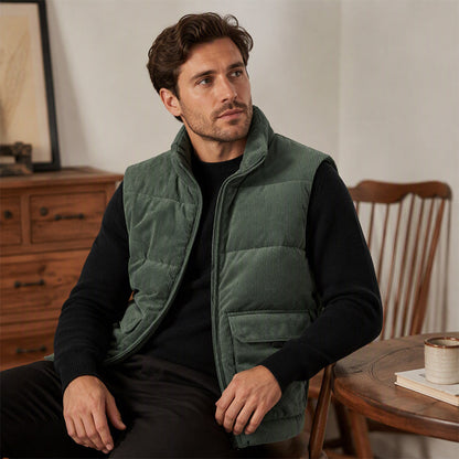 🕰️Retro Corduroy, Casual Style🧥 Men's Corduroy Padded Vest – Classic Texture | Perfect for Casual Wear & Weekend Outings, Easy to Style ✨