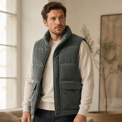 🕰️Retro Corduroy, Casual Style🧥 Men's Corduroy Padded Vest – Classic Texture | Perfect for Casual Wear & Weekend Outings, Easy to Style ✨