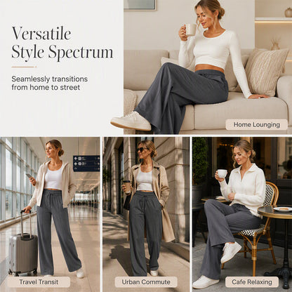 🍂✨Women's Casual Wide-Leg Pants With Drawstring Elastic