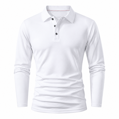 🌬️Breathable Comfort, All-Day Freshness🧶 Men's Long Sleeve Collared Knit T-Shirt – Breathable Knit & Skin-Friendly Fabric | Perfect for All-Day Office & Leisure, Keeps You Cool & Dry ✨