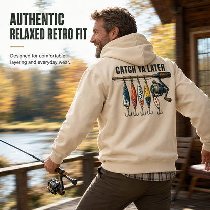 👕 Men's Vintage Hoodie – Elastic Ribbing & Comfortable Fit | Classic Casual ✨