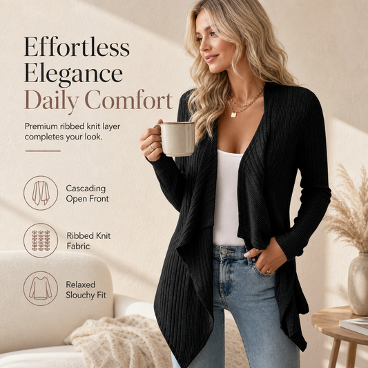 ✨Flowing Open Front, Elegant & Slimming – Women's Loose Knit Cardigan ✨