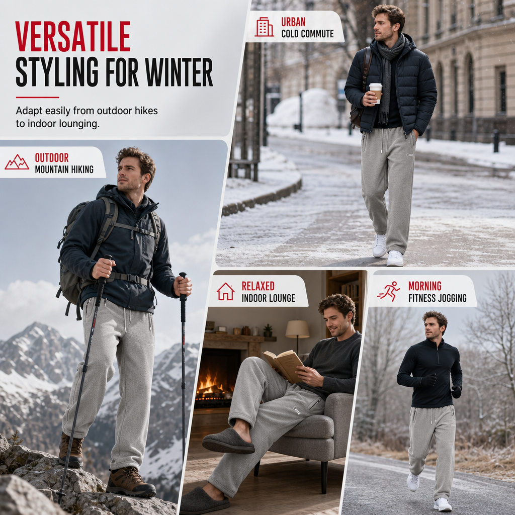🧤 Thickened Fleece Warm Pants – XS-2XL & Color Options