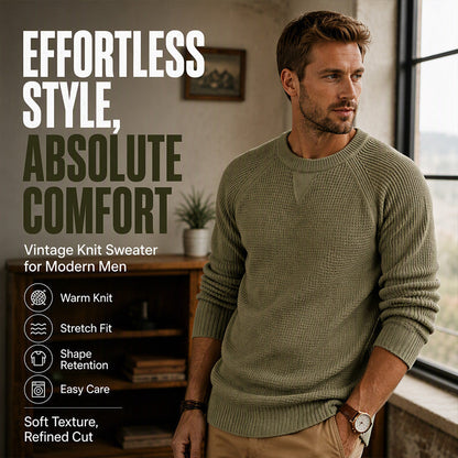 👕Classic Crewneck, Versatile & Comfortable🧶 Men's Classic Crewneck Knit Top – Soft & Skin-Friendly, Everyday Essential ✨