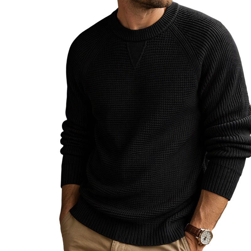 👕Classic Crewneck, Versatile & Comfortable🧶 Men's Classic Crewneck Knit Top – Soft & Skin-Friendly, Everyday Essential ✨