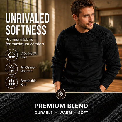 👕Classic Crewneck, Versatile & Comfortable🧶 Men's Classic Crewneck Knit Top – Soft & Skin-Friendly, Everyday Essential ✨