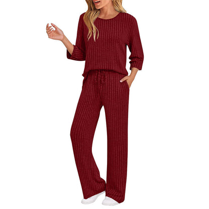 🍂Fall & Winter Warmth, Layer or Wear Alone🧶 Women's Ribbed Knit Set – Soft & Skin-Friendly, Versatile Layering ✨