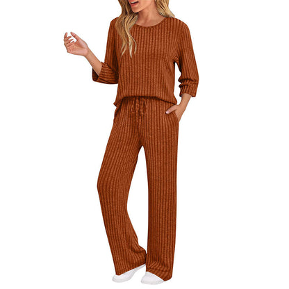 🍂Fall & Winter Warmth, Layer or Wear Alone🧶 Women's Ribbed Knit Set – Soft & Skin-Friendly, Versatile Layering ✨