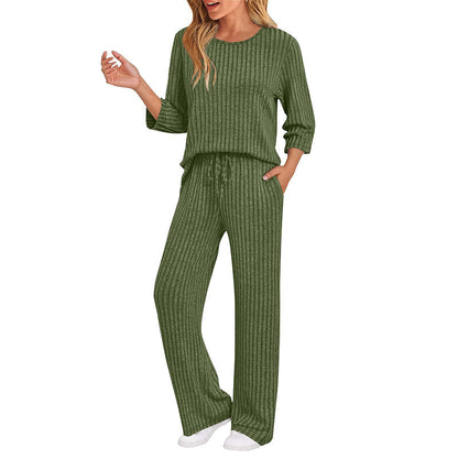 🍂Fall & Winter Warmth, Layer or Wear Alone🧶 Women's Ribbed Knit Set – Soft & Skin-Friendly, Versatile Layering ✨