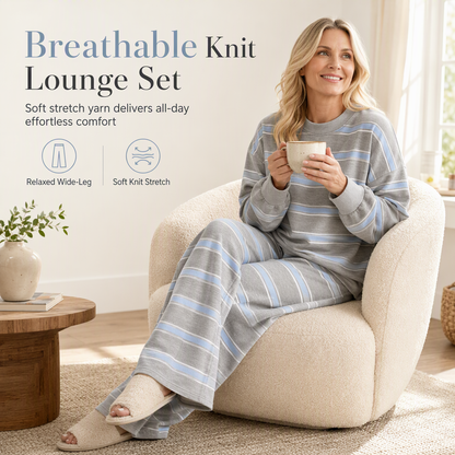 🎨Two-Piece Versatile, Multiple Colors🧶 Women's Knit Lounge Set – Effortless Matching & Color Options | Easy Everyday Style ✨